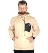 Mode XL Erkek Sweat Kapşon Kanguru 22540 Bej