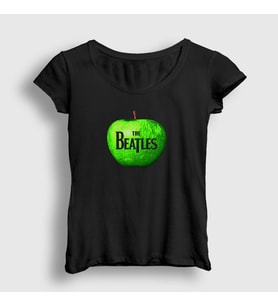 Presmono Kadın Siyah Apple The Beatles T-Shirt 114193tt