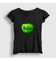 Presmono Kadın Siyah Apple The Beatles T-Shirt 114193tt