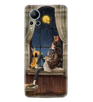 Infınix Note 12 Kılıf Resimli Desenli Baskılı Silikon Dog And Girl 1358