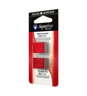 Daler Rowney Aquafine 1/2 Tablet Suluboya 2'li Set ALIZARIN CRIMSON/ROSE MADDER HUE 