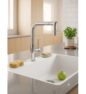 BANYO NATURAL NARVİ KROM SPİRALLİ EVYE BATARYASI (B-022)