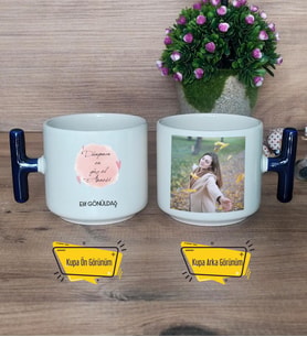 Dünyanın En Güzel Annesi Kupa Bardak Fotoğraflı T Lacivert Kulplu Anneye Doğum Günü Anneler Günü Hediyesi