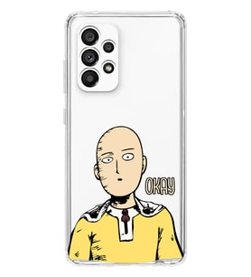 Samsung Galaxy A33 Uyumlu One Punch Man Tasarımlı Şeffaf Telefon Kılıfı