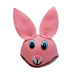 Çocuk Tavşan Şapkası Pembe Renk (Karışık)