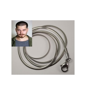 Yassı Model Sarp Snake Yılan Kolye Erkek Çelik Kolye Zincir 316l Paslanmaz Çelik