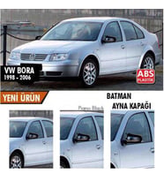 Vw Bora 1998-2006 Batman Yarasa Ayna Kapağı Piano Black ABS Plastik