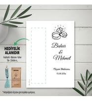 Hediyelik Kart - Yüzük Tasarım - Nişan, Söz Hatırası - Makrome Anahtalık, Toka, Kurabiye, Kahve Kartı