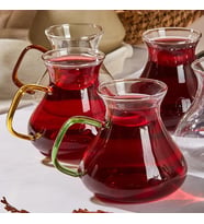 Perotti 16013 Ehl-i Keyf Renkli 6'lı Borosilikat 200 mL Çay Bardağı Set