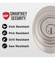 Dakota Cylinder Handleset With Knob Featuring Smartkey In Satin Nickel