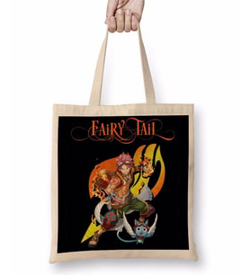 Fairy Tail Natsu Dragneel Happy Anime Manga Bez Çanta Uzun Saplı