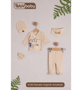 VaVBaby Organik Hastane Çıkışı 5’li Bear Star