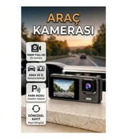 3 Kameralı Araç İçi DVR Kayıt Cihazı – 1080P Ön Kamera, 2 İnç Ekran ve Park Modu