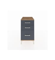 Kronos Komodin 3 Çekmeceli 44x59x80 Çam-Antrasit