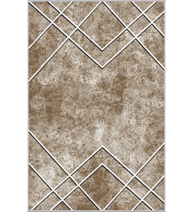 Eliana Home Baskılı, Yıkanabilir Kaymaz Taban Salon Halısı LNA1669 100x150 cm (Kahverengi)