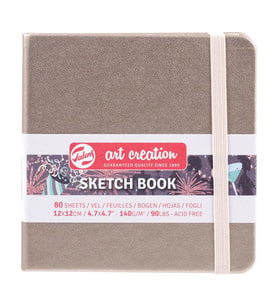 Talens Art Creation Sketchbook Sert Kapak Eskiz Defteri 140 gr 12x12 cm 80 yp CHAMPAGNE 