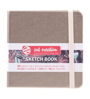 Talens Art Creation Sketchbook Sert Kapak Eskiz Defteri 140 gr 12x12 cm 80 yp CHAMPAGNE 