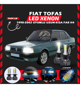 Fiat Tofaş Uzun - Kısa Far Uyumlu Şimşek Etkili Led Xenon Pro Series H4