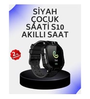 Mey İthalat® S10 Akıllı Çocuk Saati Siyah Tasarım Adımsayar ve Alarm Fonksiyonu
