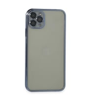 Apple iPhone 11 Pro Max Kılıf Razer Lensli Silikon - Açık Mavi
