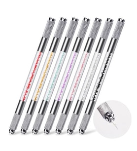 ELLEA NAIL MİCROBLADİNG DÜZ VE YUVARLAK TEBORİ KAŞ KALEM ÇİFT TARAFLI