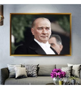 Altın Çerçeveli dekoratif tablo l139 (Gold)