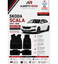 SKODA SCALA 2019 - 2026 Araca Özel Kauçuk 3D Profesyonel Oto Paspası