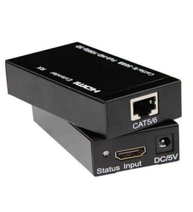 DARK DARK 1port DK-HD-E601 1port HDMI (giriş) 1port Ethernet (Cat6) HDMI Repeater 60metre mesafeye kadar
