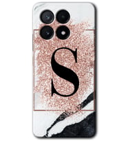 Poco x6 Pro Kılıf HD Desen Baskılı Kılıf - Pembe Mermer Desenli S Harfi