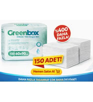 Greenbox Yetişkin Yatak Koruyucu Alt Açma Örtü 60x90 CM Adet 150 Adet