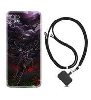 INFINIX Note 11 Pro Note 10 Hot 9 Play Kılıf Boyun Askılı Silikon Dark Deer 1786