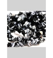 Kar Tanesi Obsidyen Kırık Doğal Taş Dizisi