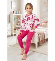 Kız Çocuk %100 Pamuk Pijama Takımı 4-11 Yaş 12628 MODANINO