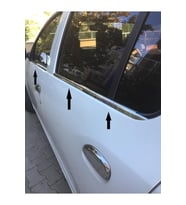 Renault Clio Symbol Sedan Krom Cam Çıtası Paslanmaz Çelik 4 Parça 2013-2018