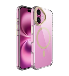 Apple iPhone 17 Uyumlu Kılıf M-safe Şarj Özellikli Airbagli Kamera Standlı Zore Azor Kapak (Turuncu)