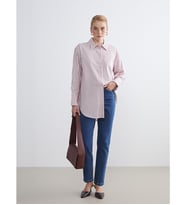 LCW Modest İndigo Mom Fit Kadın Jean Pantolon