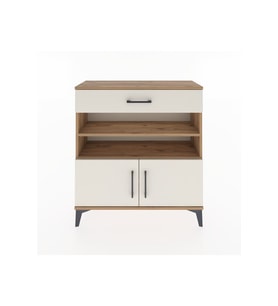 Arges Şifonyer 3 Raflı Tek Çekmeceli 2 Kapaklı 88x30x96 Çam-Aytaşı