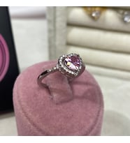 Tektaş Kalpli Yüzük/Sevgili Yüzüğü , Pandora Kalpli Yüzük (Pembe)