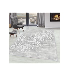 Rovigo Home Dijital Baskı Yıkanabilir Kaymaz Taban Salon Halısı RVG1601 100x200 cm (Gri)