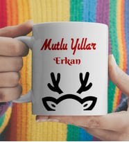 İş Arkadaşına İsimli Yılbaşı Kupa Kişiye Özel