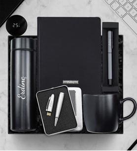Kişiye Özel Termos & Ajanda & Kupa & 32 GB Usb Kalem & Gri Mat Roller Kalem Hediye Seti
