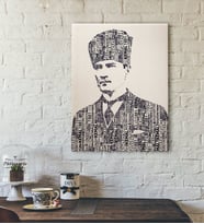 BK Home Atatürk Tasarımlı Kanvas Tablo-43