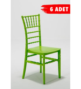 6 Adet Soho Yeşil Sandalye / Balkon-Bahçe-Mutfak