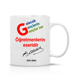 24 Kasım Öğretmenler Günü Hediyesi Öğretmenlere Özel İsim Yazılı Çay Kahve Kupa Bardak-2