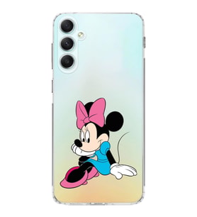 Samsung Galaxy A34  Kamera korumalı Kapak Minnie Mouse Tasarımlı  Şeffaf Kılıf