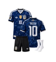Messi Arjantin 2026 Dünya Kupası Deplasman 3'lü Çocuk Futbol Forma Seti ( Forma,şort ve çorap )