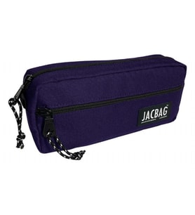 Jacbag Çift Fermuarlı Mor Kız Çocuk Kalem Kutusu (Çok Renkli)