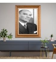 Altın Varaklı Çerçeveli Paspartulu Atatürk Tablo DC1135 (Gold)
