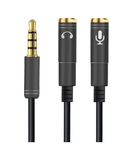 1 Erkek 2 Dişi 3.5 mm Kulaklık ve Mikrofon Ayırıcı Çoklayıcı Aux Kablo