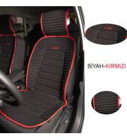 Peugeot 307 Space Bumerang Oto Koltuk Minder 2 li Set Ön Takım Siyah Renk Kırmızı Şeritli